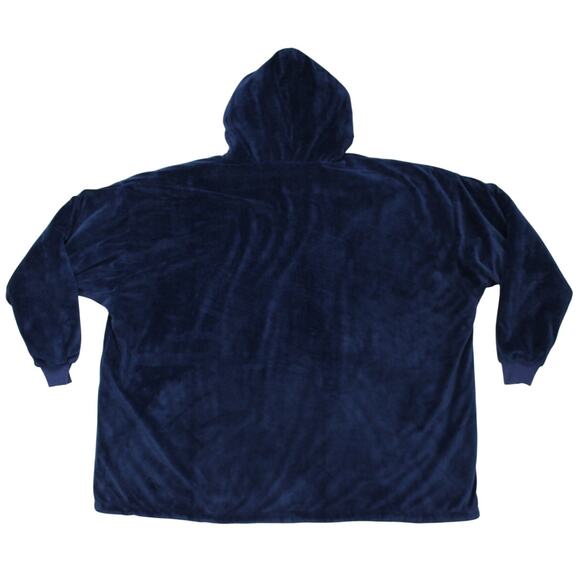 Chicago Bears Sherpa Hoodeez Wearable Blanket Hoodie OS Navy White NFL - Picture 3 of 12